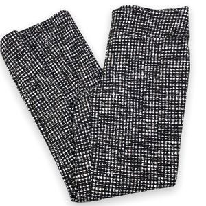 Nic&Zoe womens black brown mid rise geometric print pull on pants size 4